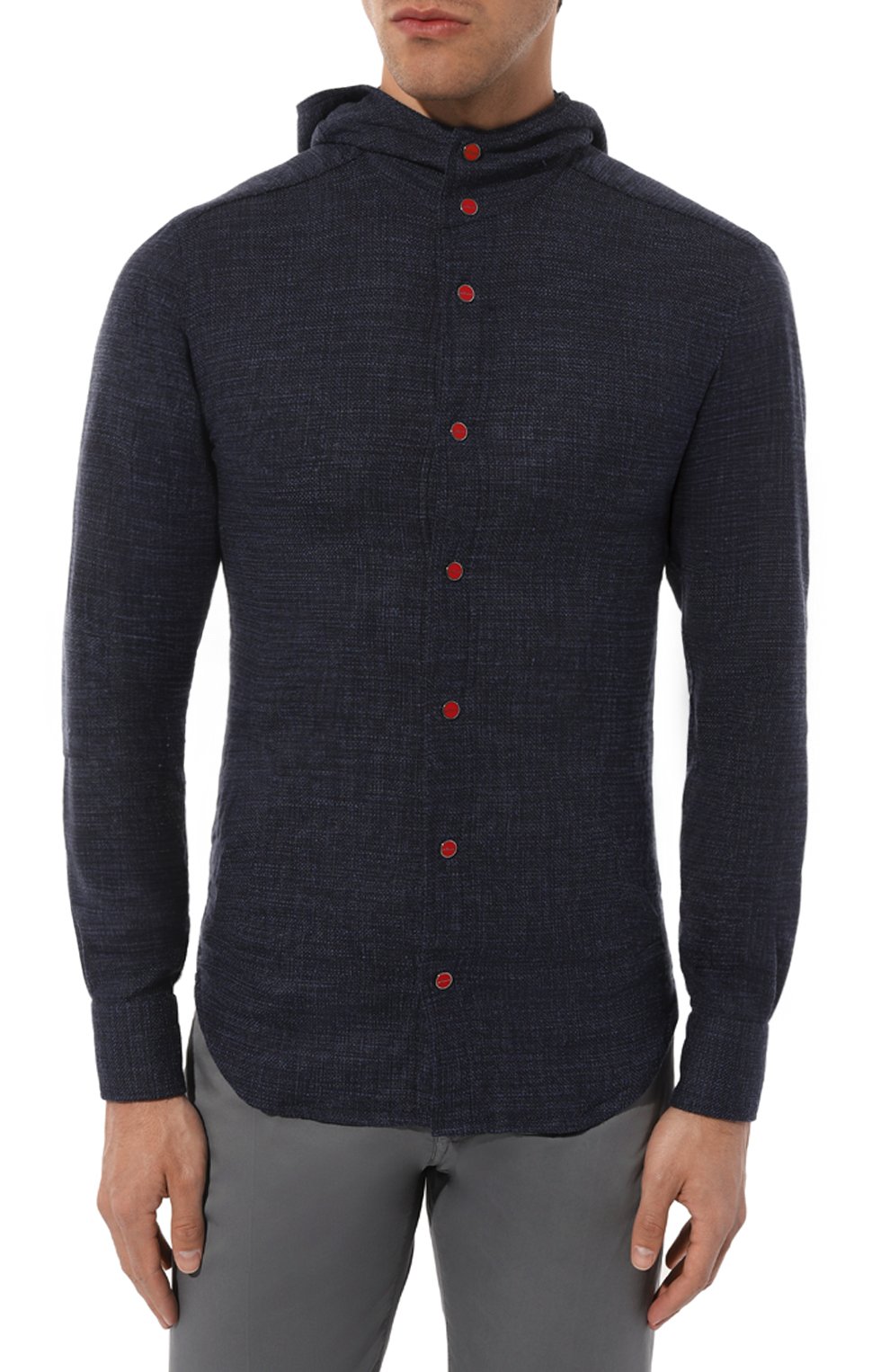 Рубашка из шерсти и шелка KITON, арт. UMCMARK0643C, фото 3