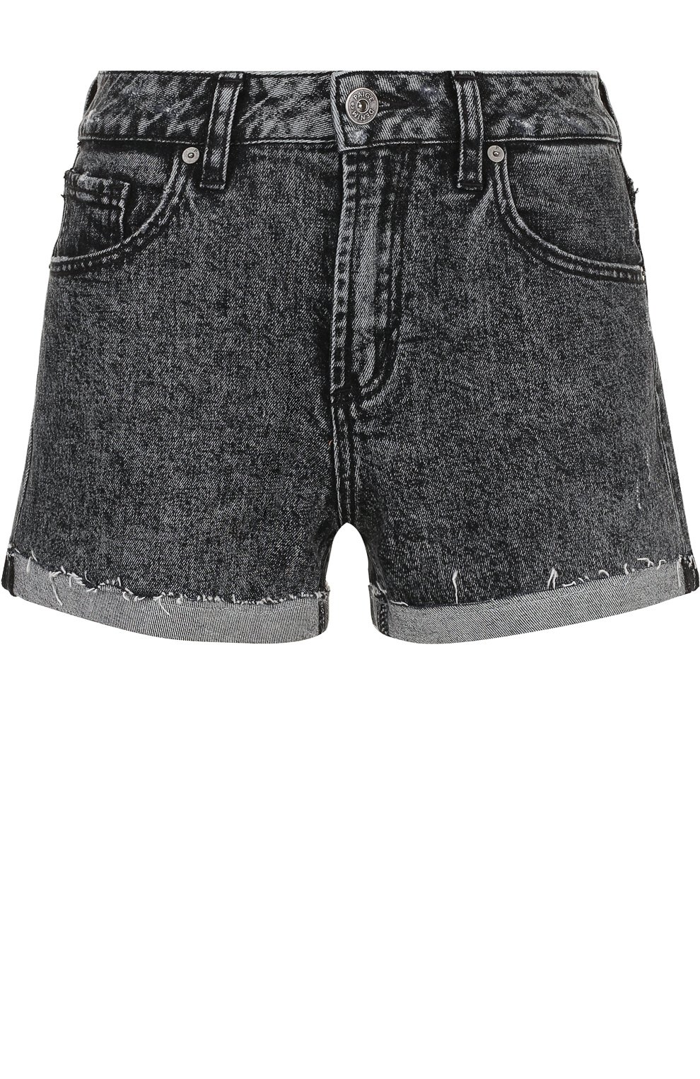 Джинсовые шорты с отворотами PAIGE черного цвета по цене 23200 руб., арт. 3857C35-5560, фото 1 Джинсовые шорты с отворотами PAIGE, арт. 3857C35-5560, фото 1