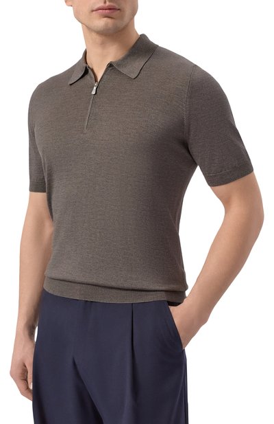 Поло из шелка и хлопка GRAN SASSO, арт. 43166/16290, фото 3