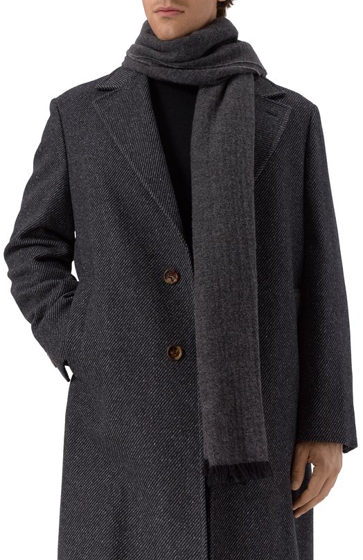 Кашемировый шарф Kiton USCIACK0255H02 Серый  USCIACK0255H02 Фото 2