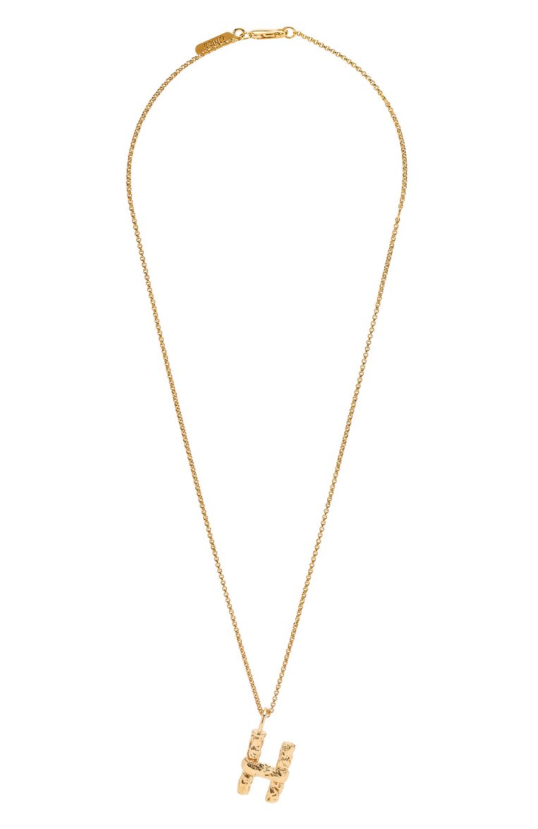 Женская подвеска на цепочке alphabet h CHLOÉ золотого цвета, арт. CHC20SF02HCB7 | Фото 1 (Материал: Металл; Нос: Не проставлено; Региональные ограничения бел�ый список (Axapta Mercury): Не проставлено)