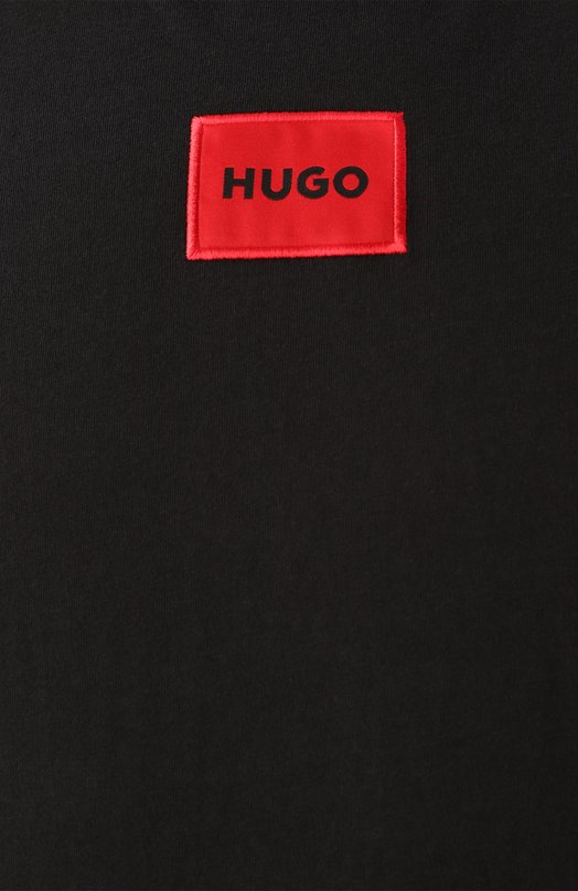 Хлопковая футболка HUGO 50447978 Чёрный  50447978 Фото 6