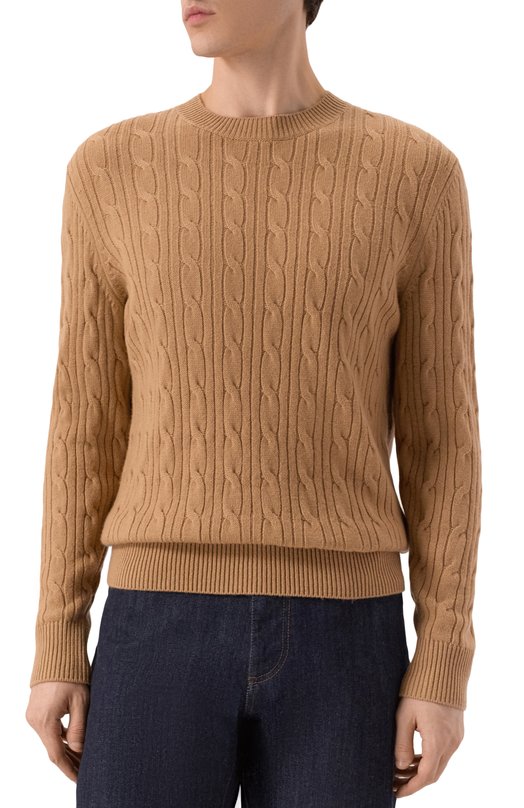 Джемпер из шерсти и кашемира BOSS 50549975 Бежевый  50549975 Фото 3