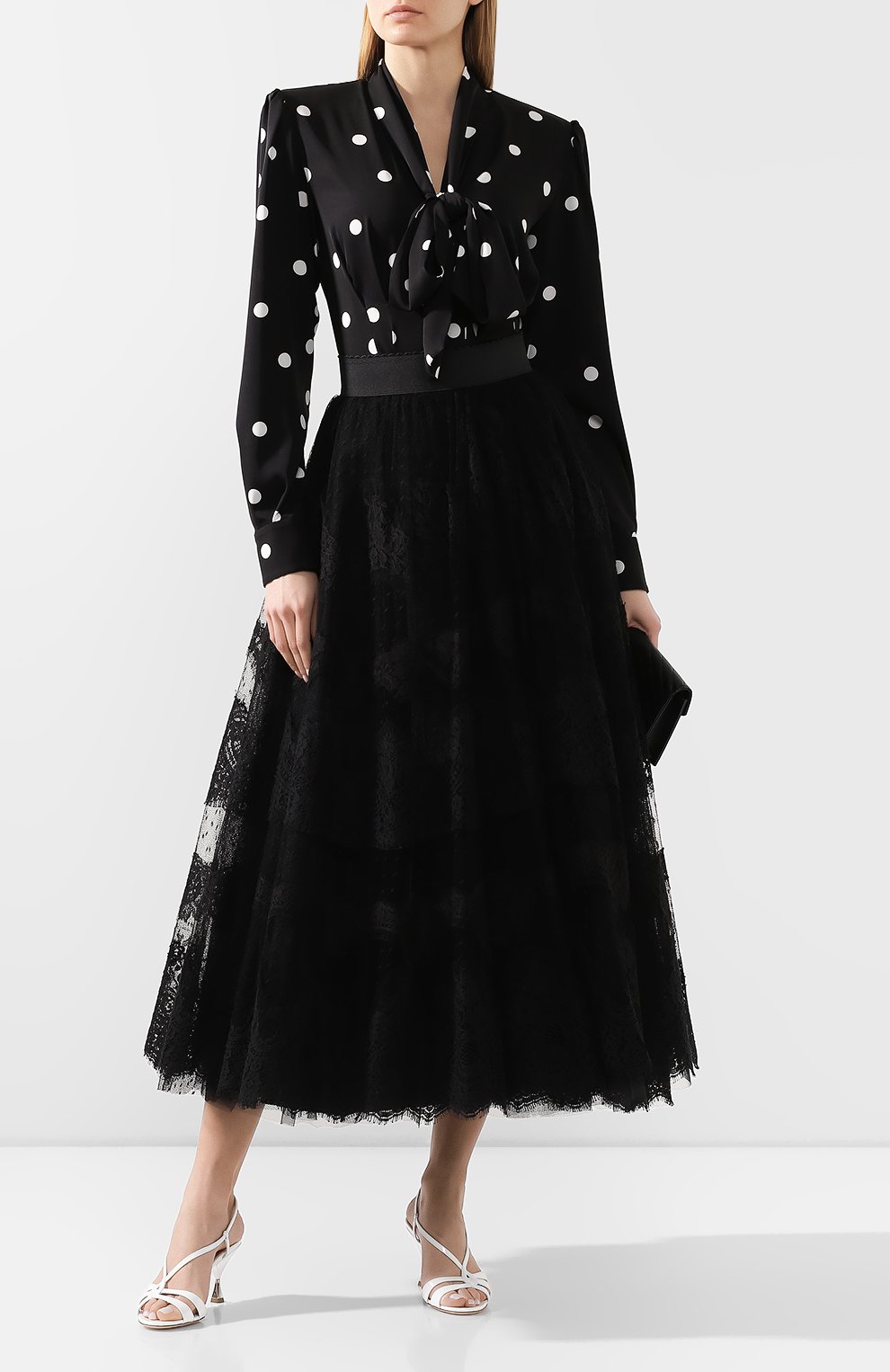 Юбка-миди DOLCE & GABBANA черного цвета по цене 385500 руб., арт. F4BQPT/HLM1W, фото 2 Юбка-миди DOLCE & GABBANA, арт. F4BQPT/HLM1W, фото 2