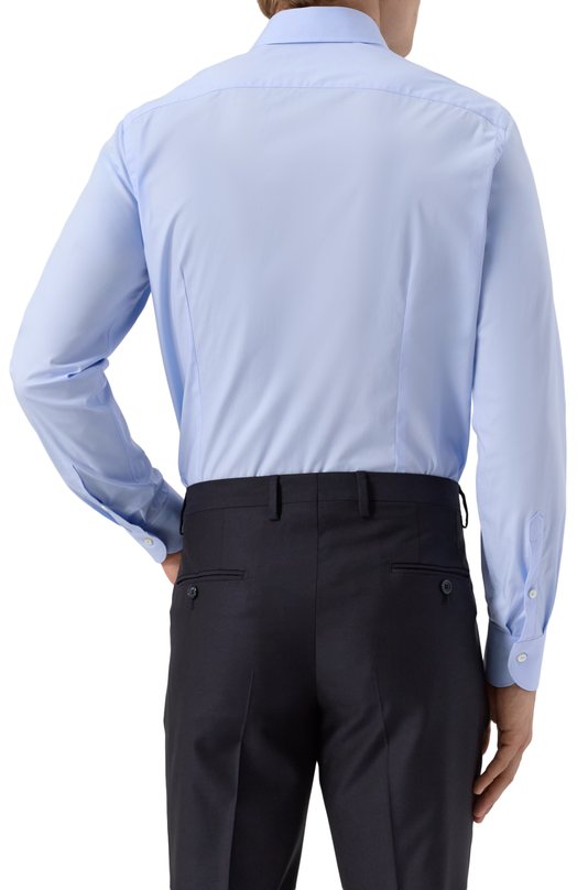 Хлопковая сорочка Canali CCLX018/GA03288 Голубой  CCLX018/GA03288 Фото 4