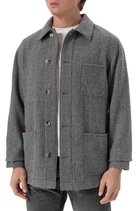 Шерстяная куртка-рубашка Jacob Cohen 25I P/JUM_E0033 081 T806A RW Серый  25I P/JUM_E0033 081 T806A RW Фото 3