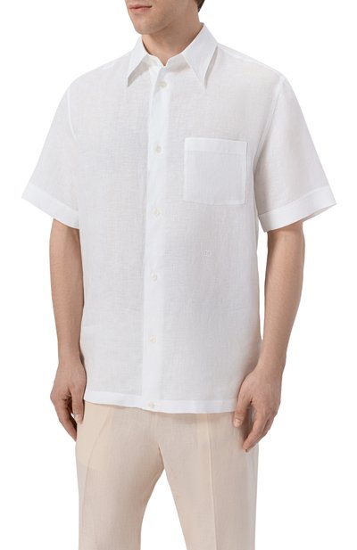 Льняная рубашка DOLCE & GABBANA белого цвета по цене 89950 руб., арт. G5KE1Z/GK297, фото 3 Льняная рубашка DOLCE & GABBANA, арт. G5KE1Z/GK297, фото 3