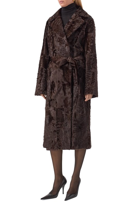Шуба из овчины Simonetta Ravizza F05C061G1T Коричневый  F05C061G1T Фото 3