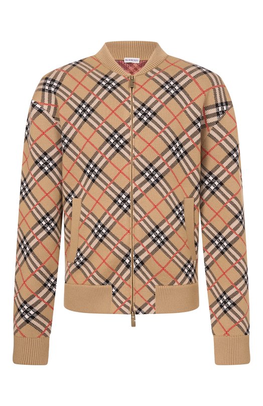 Кардиган из хлопка и шерсти Burberry 8119437 Бежевый 8119437