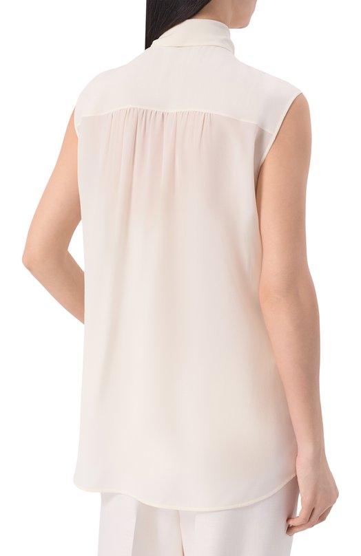 Шелковая блузка MVST M26.2PW.B018/F090 CREP0N Кремовый  M26.2PW.B018/F090 CREP0N Фото 4