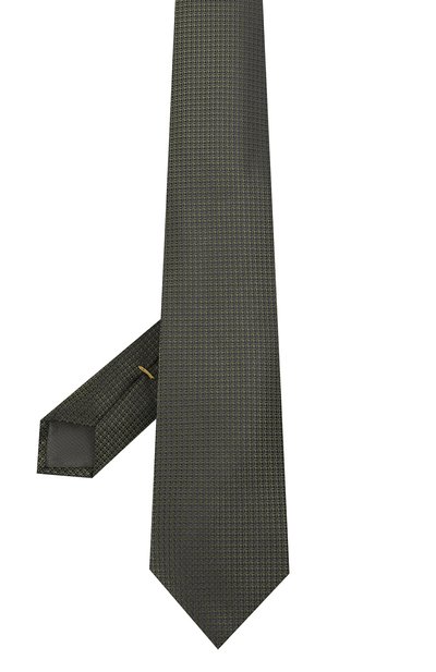 Шелковый галстук CANALI хаки цвета по цене 11500 руб., арт. 18/HJ03125, фото 2 Шелковый галстук CANALI, арт. 18/HJ03125, фото 2
