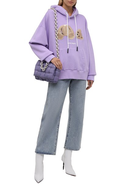 Хлопковое худи PALM ANGELS сиреневого цвета по цене 72100 руб., арт. PMBB058F21FLE0073660/W, фото 2 Хлопковое худи PALM ANGELS, арт. PMBB058F21FLE0073660/W, фото 2