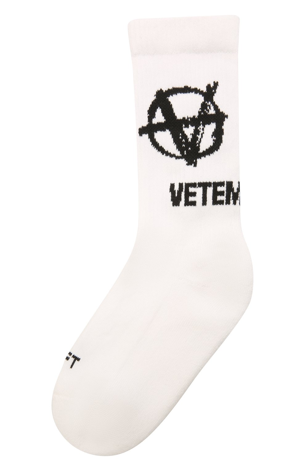 Хлопковые носки VETEMENTS белого цвета по цене 11450 руб., арт. UA52S0300W 2906/W, фото 1 Хлопковые носки VETEMENTS, арт. UA52S0300W 2906/W, фото 1