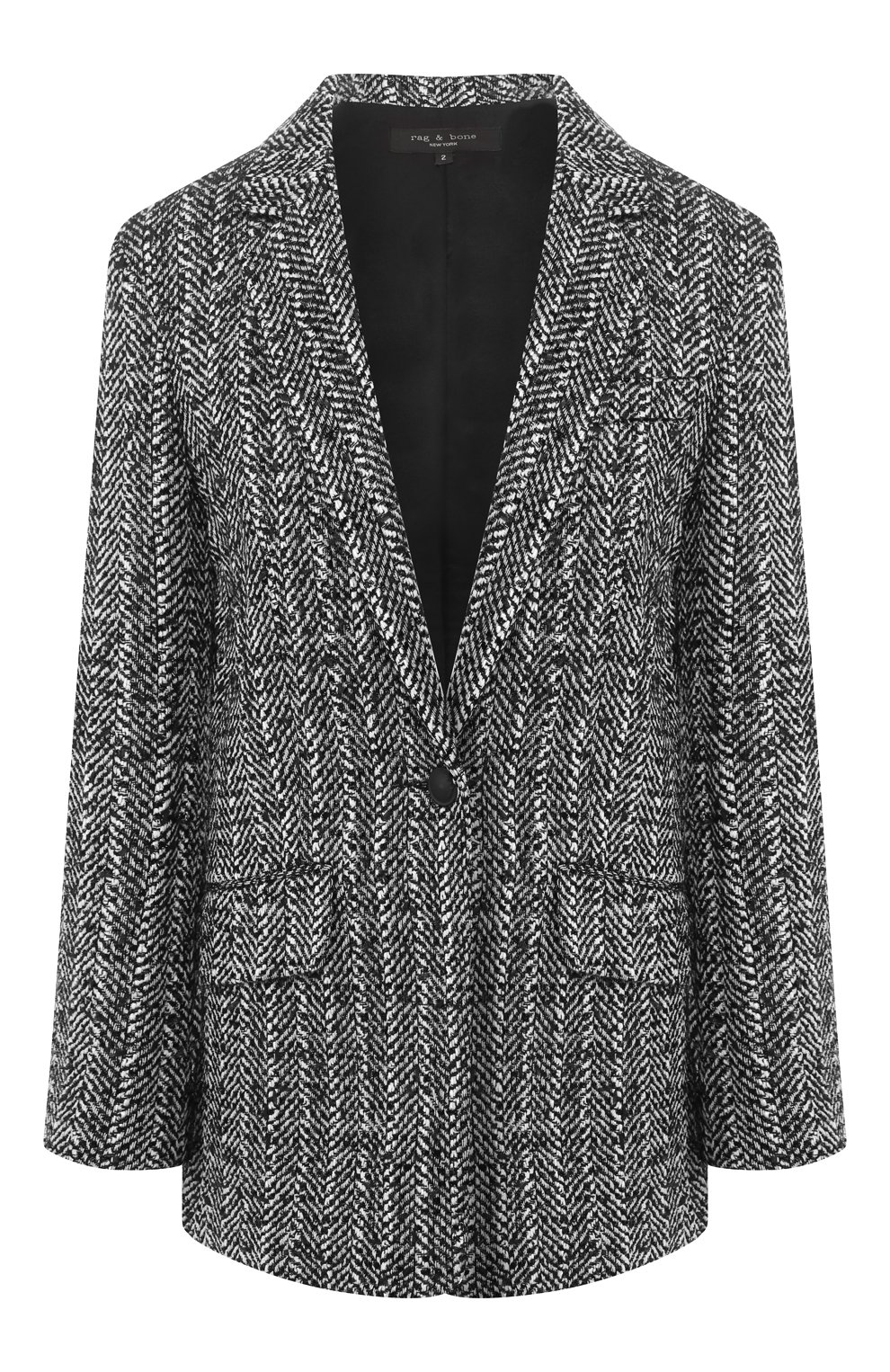 Жакет RAG AND BONE черно-белого цвета по цене 99300 руб., арт. WAW19H4009MX09, фото 1 Жакет RAG AND BONE, арт. WAW19H4009MX09, фото 1