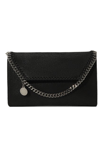 Женская сумка falabella mini STELLA MCCARTNEY черного цвета, арт. 581238/W9132 | Фото 1 (Размер: mini; Ремень/цепочка: На ремешке; Сумки-технические: Сумки через плечо; Материал: Текстиль)