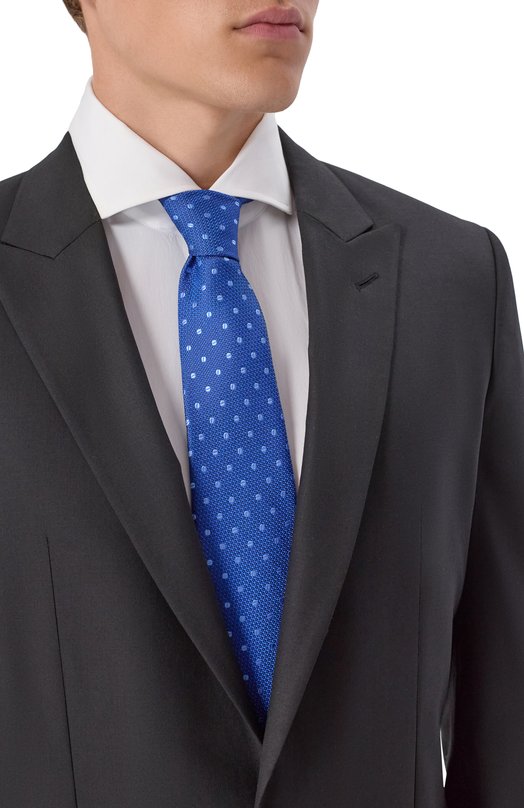 Шелковый галстук Kiton UCRVKPC06L1301 Синий  UCRVKPC06L1301 Фото 2