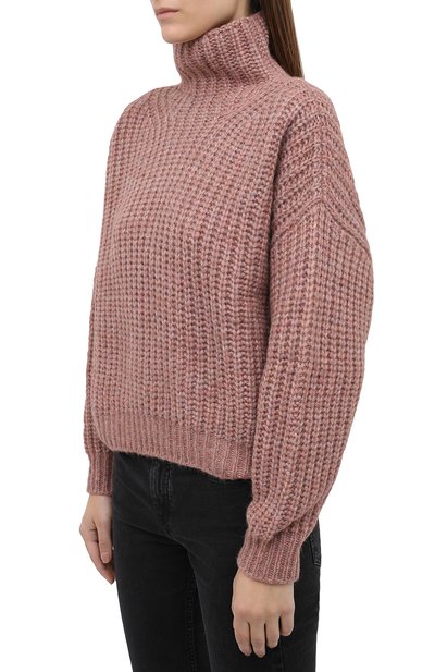 Свитер ISABEL MARANT розового цвета по цене 52600 руб., арт. PU1413-20A042I/IRIS, фото 3 Свитер ISABEL MARANT, арт. PU1413-20A042I/IRIS, фото 3