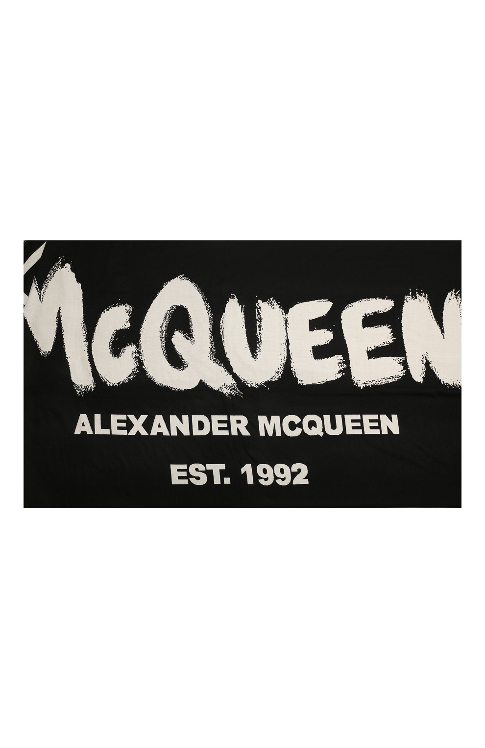 Шерстяной шарф ALEXANDER MCQUEEN черно-белого цвета по цене 67900 руб., арт. 679491 4200Q, фото 3 Шерстяной шарф ALEXANDER MCQUEEN, арт. 679491 4200Q, фото 3