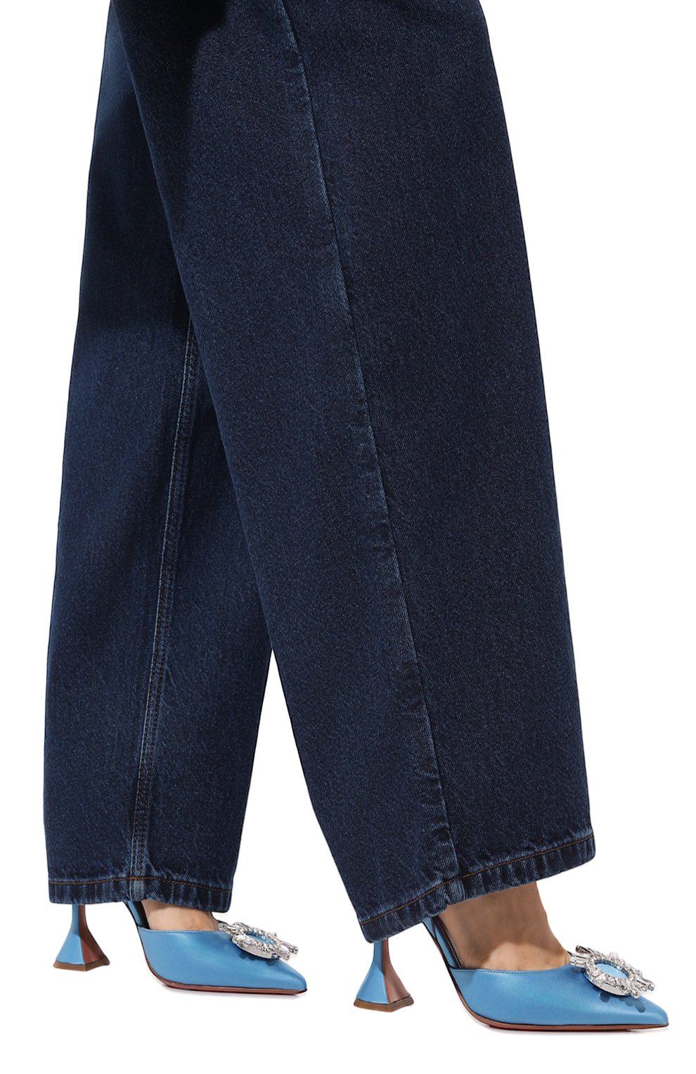 Текстильные туфли begum AMINA MUADDI, арт. BEGUM SLING/SATIN/NUDE, фото 3