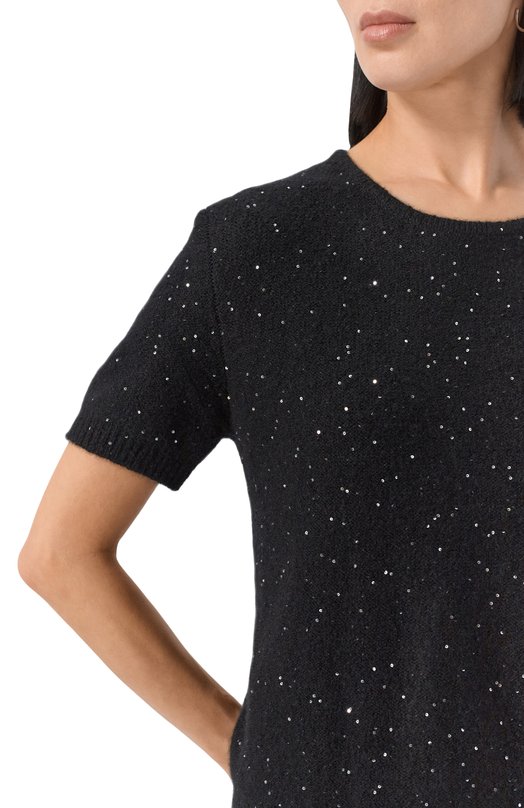 Пуловер из кашемира и хлопка Addicted AD2504 Чёрный  AD2504 Фото 5