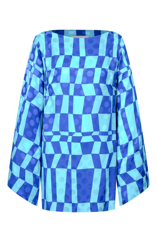 Блузка из вискозы Dries Van Noten 010711/3034 Синий 010711/3034