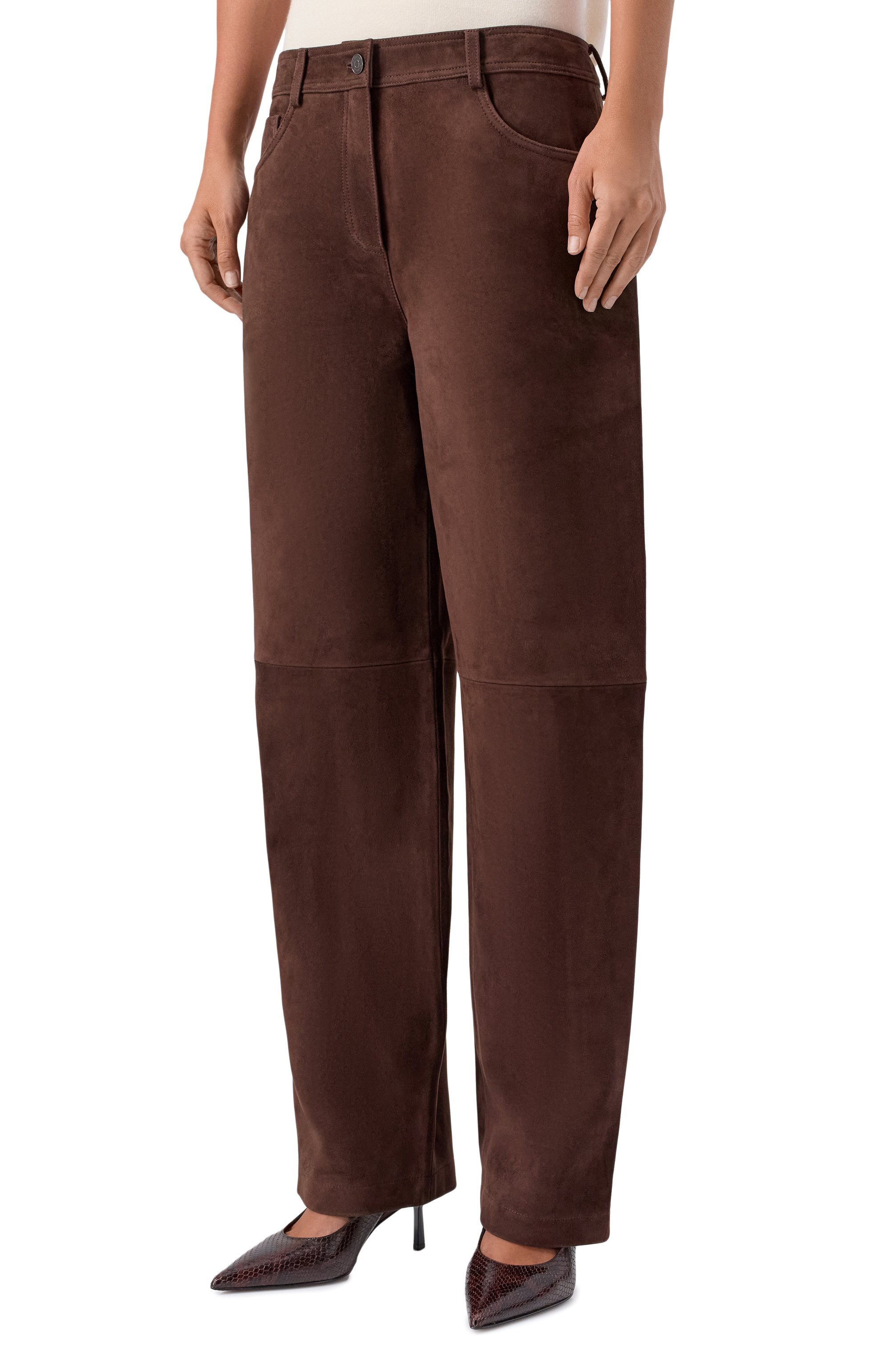 Замшевые брюки 12 STOREEZ, арт. 134235, фото 3