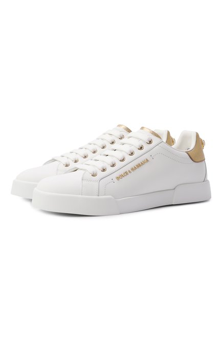 Женские кожаные кеды portofino DOLCE & GABBANA, арт. CK2329/AN298