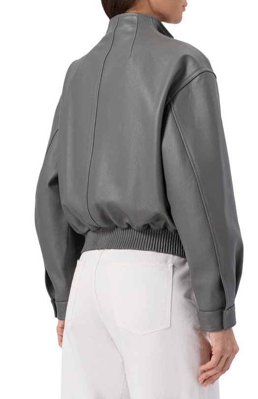 Кожаный бомбер Armarium ARMFWJ022/LE08 Серый  ARMFWJ022/LE08 Фото 4
