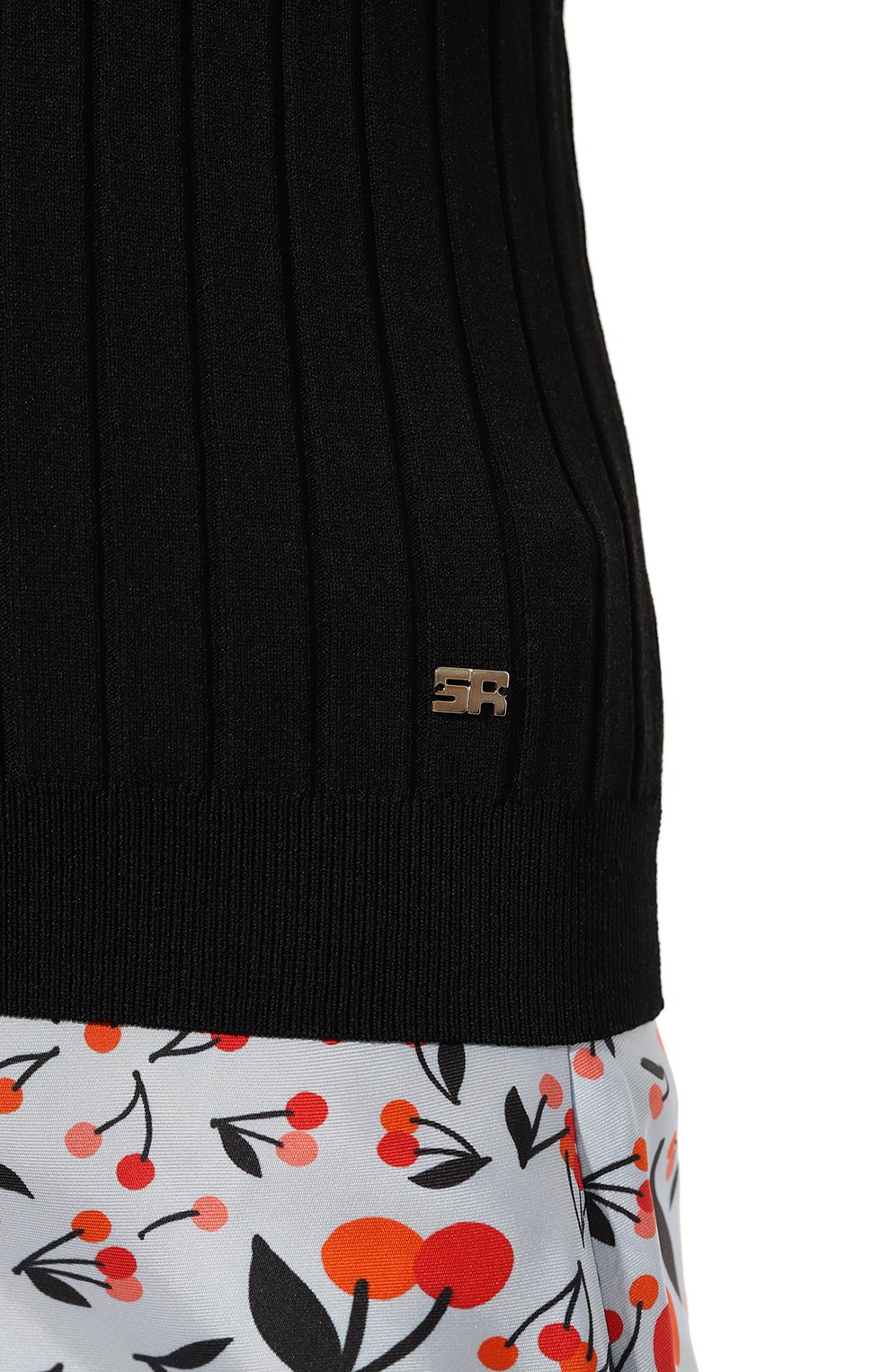 Поло из вискозы SONIA RYKIEL черного цвета по цене 39800 руб., арт. 23E62T56, фото 5 Поло из вискозы SONIA RYKIEL, арт. 23E62T56, фото 5