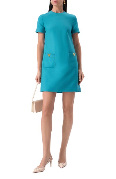 Платье из шерсти и шелка VALENTINO, арт. 6B3VAF551CF, фото 2