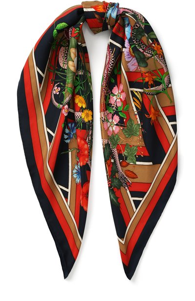 Шелковый платок с принтом GUCCI, арт. 501638/3G001, фото 1