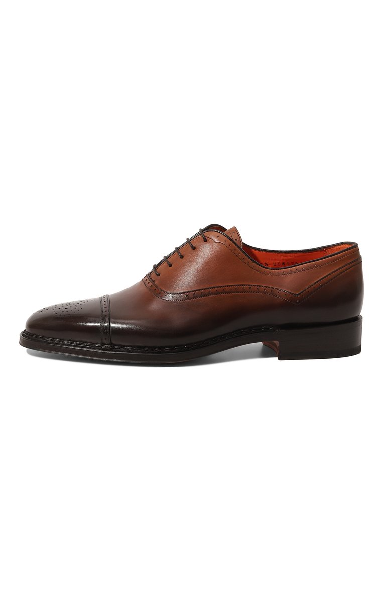 Кожаные оксфорды SANTONI, арт. MCWG18118MB1BSH3, фото 1