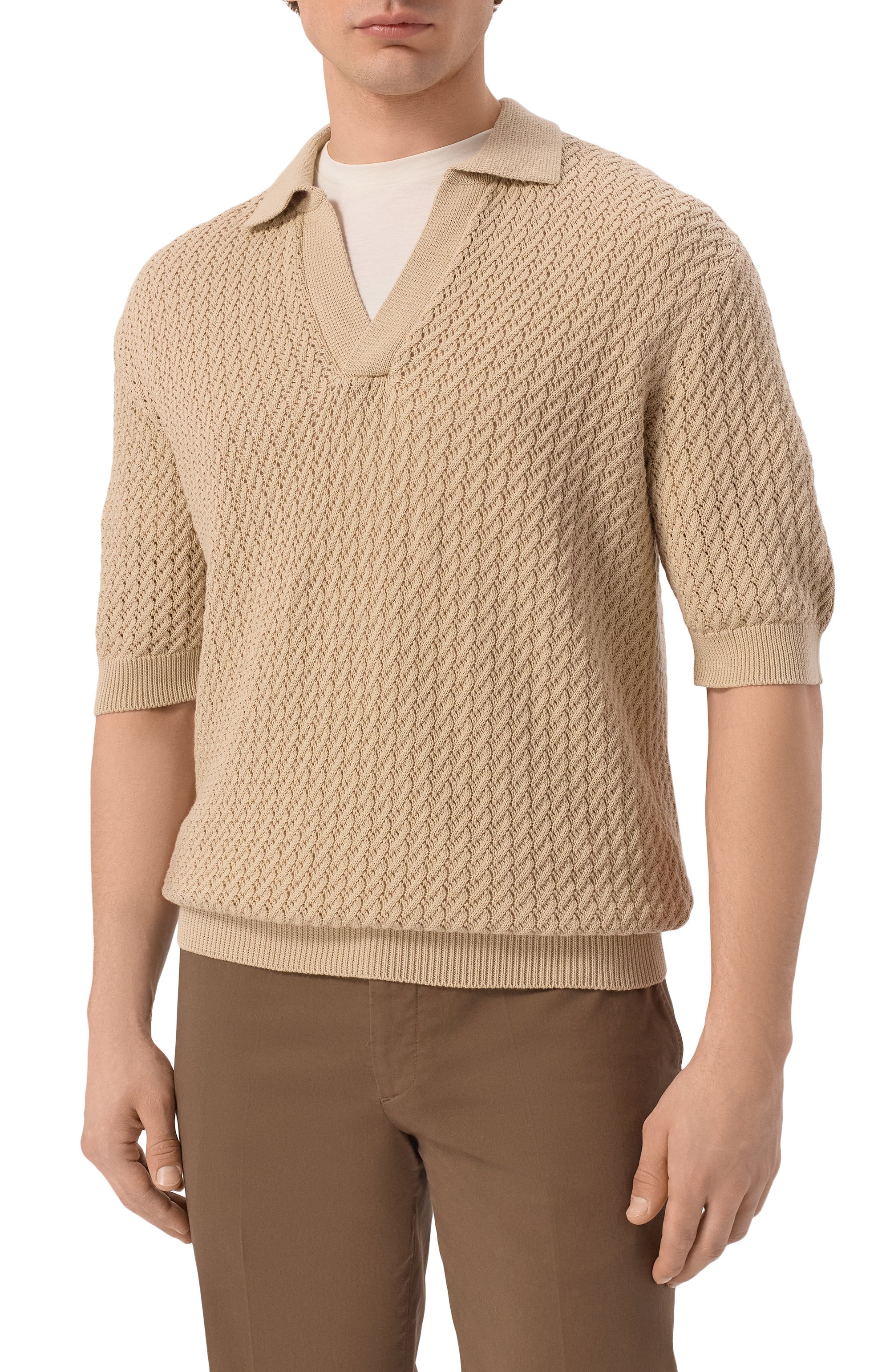 Хлопковое поло ANDREA CAMPAGNA, арт. M5426-9022, фото 3