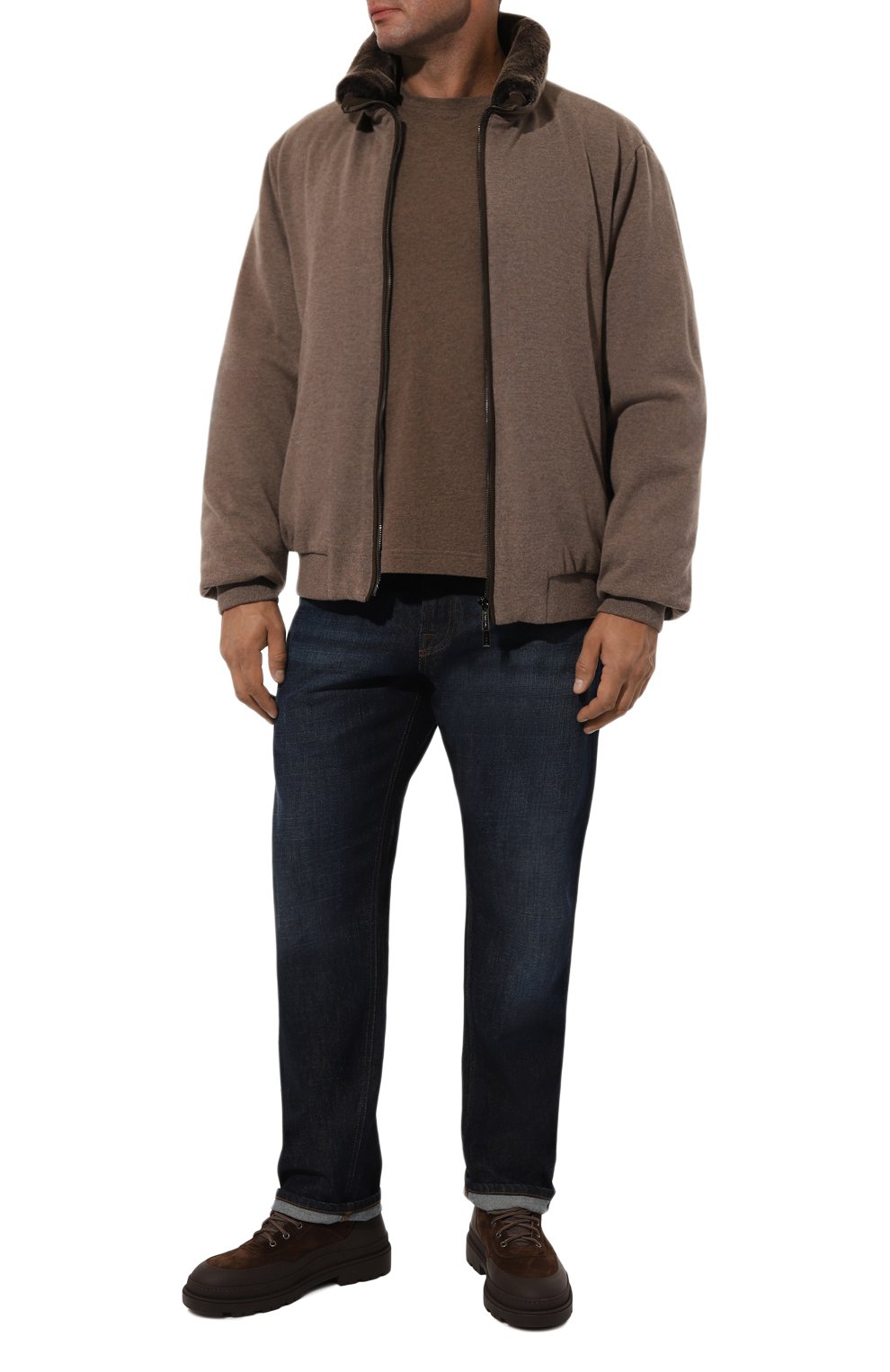 Футболка из хлопка и кашемира CAPOBIANCO коричневого цвета по цене 31250 руб., арт. 17M660.WS00./58, фото 2 Футболка из хлопка и кашемира CAPOBIANCO, арт. 17M660.WS00./58, фото 2