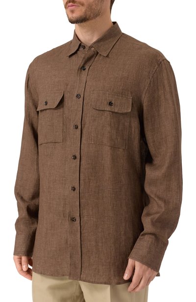 Льняная рубашка BRIONI, арт. SCFA0L-P9111, фото 3