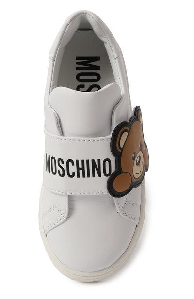 Кожаные кеды MOSCHINO, арт. 80587/VAR1/28-35, фото 4