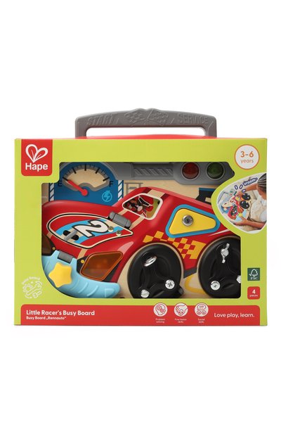 Развивающая игрушка бизиборд маленький гонщик HAPE, арт. E1120_HP