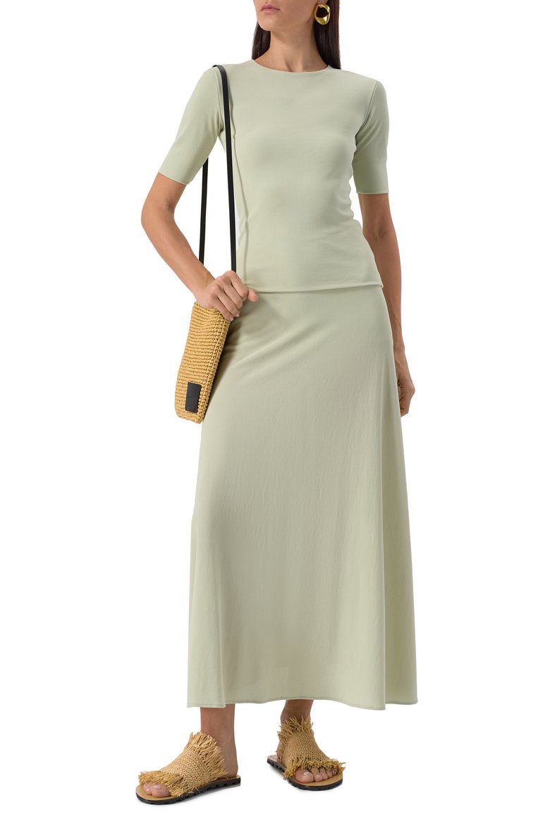 Женские шлепанцы JIL SANDER бежевого цвета, арт. J44WX0013-P2306 | Фото 2 (Материал внутренний: Натуральная кожа; Материал внешний: Текстиль; Подошва: Плоская; Автоматизация ТО: Проставлено; Автоматизация состава: Проставлено)