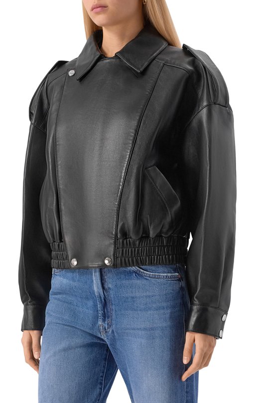 Кожаная куртка Jacob Lee WLJ20128AW25B-MK Чёрный  WLJ20128AW25B-MK Фото 3