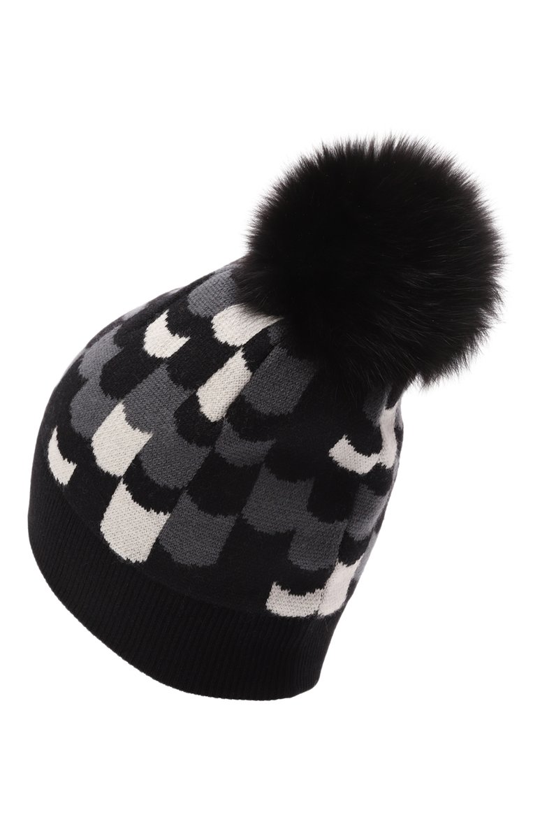 Шерстяная шапка с отделкой из норки PRADA, арт. 1H0603-2E68-F0207, фото 2