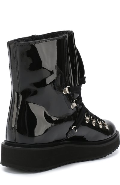 Лаковые ботинки с внутренней меховой отделкой KENZO, арт. 2BT301L64, фото 4