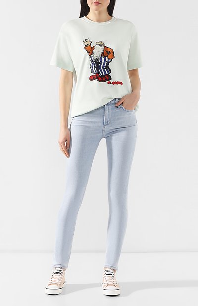 Хлопковая футболка MARC JACOBS (THE) светло-зеленого цвета по цене 11050 руб., арт. M4007843, фото 2 Хлопковая футболка MARC JACOBS (THE), арт. M4007843, фото 2
