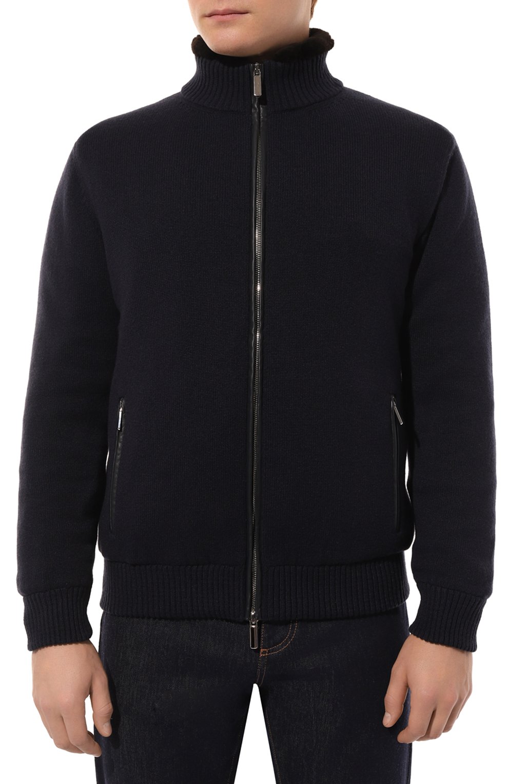 Кашемировый кардиган с подкладкой из бобра ANDREA CAMPAGNA, арт. WU22-9540C, фото 3