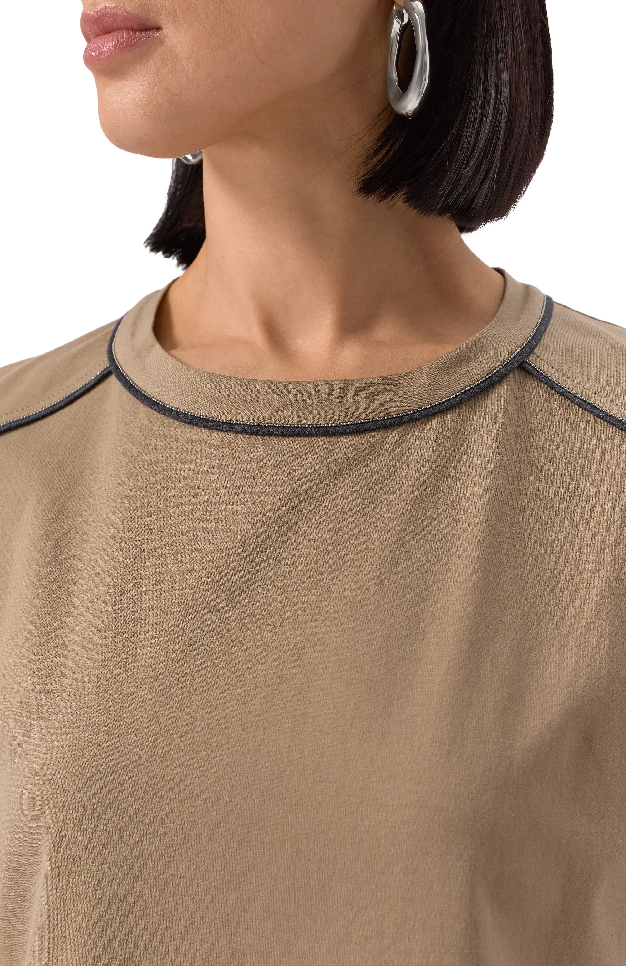 Хлопковый топ BRUNELLO CUCINELLI, арт. M0T81FP330, фото 5