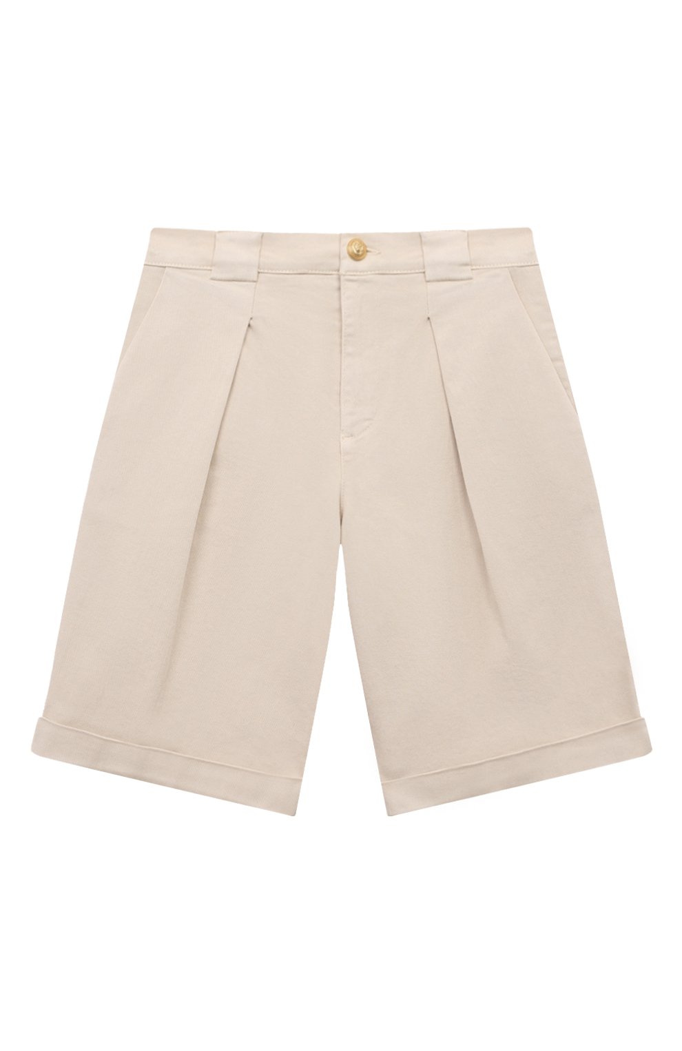 Хлопковые шорты BALMAIN кремового цвета по цене 28800 руб., арт. BU6P49, фото 1 Хлопковые шорты BALMAIN, арт. BU6P49, фото 1