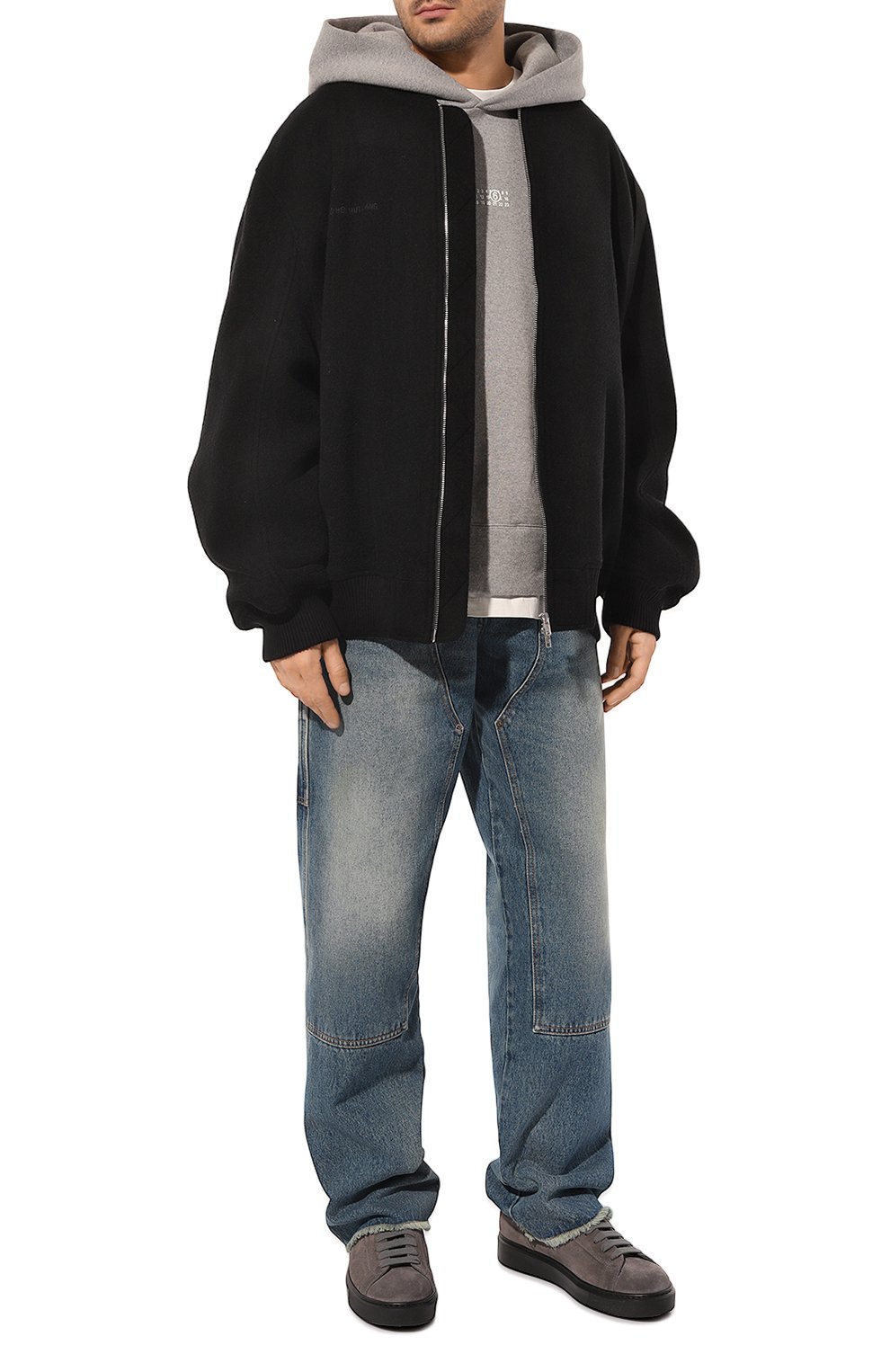 Замшевые кеды DOUCAL'S темно-серого цвета по цене 51450 руб., арт. DU2852ALEXPF651N, фото 2 Замшевые кеды DOUCAL'S, арт. DU2852ALEXPF651N, фото 2