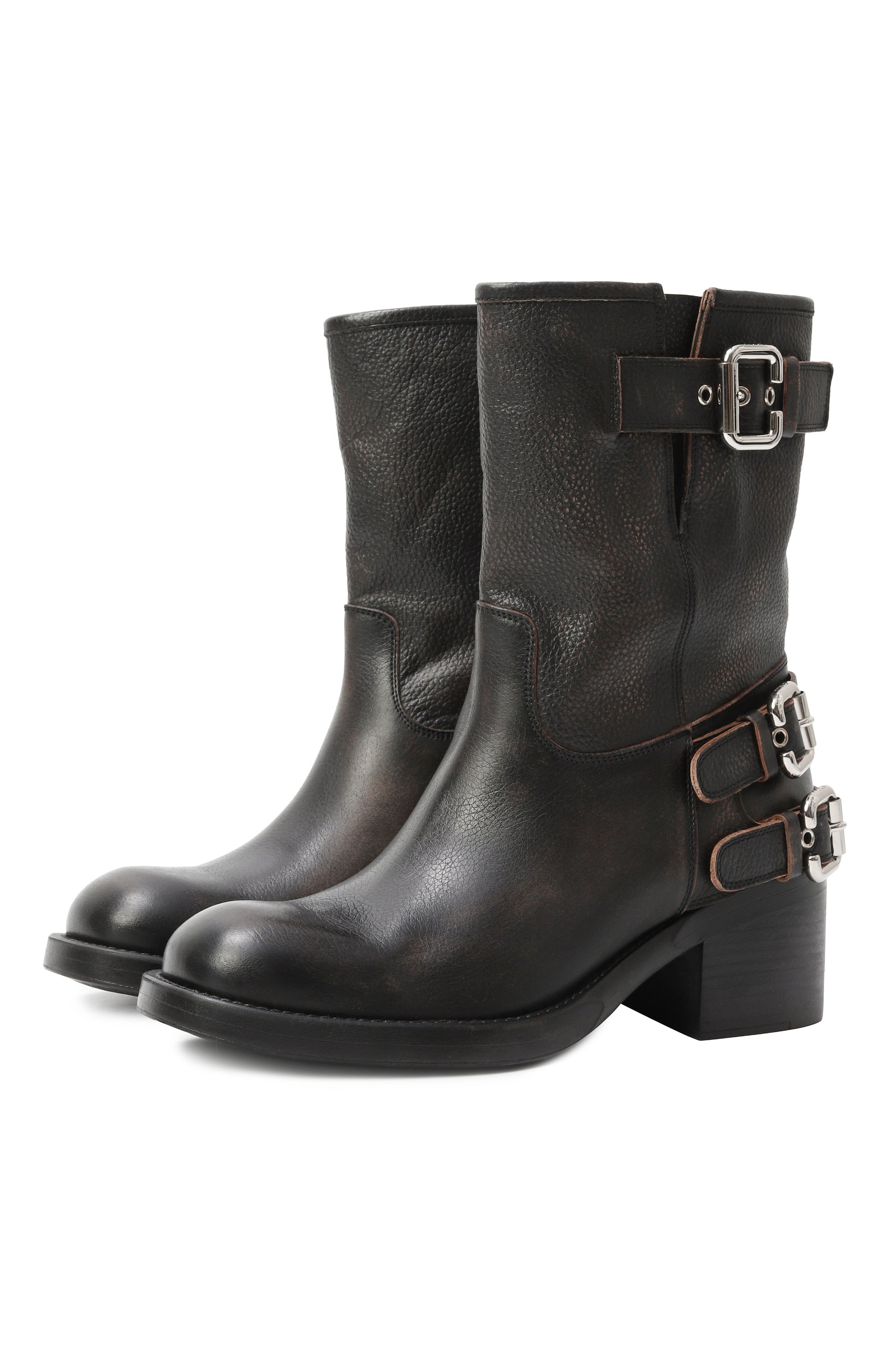 Кожаные ботинки dakota CHLOÉ черного цвета по цене 156000 руб., арт. CHC25A12FSY, фото 1 Кожаные ботинки dakota CHLOÉ, арт. CHC25A12FSY, фото 1