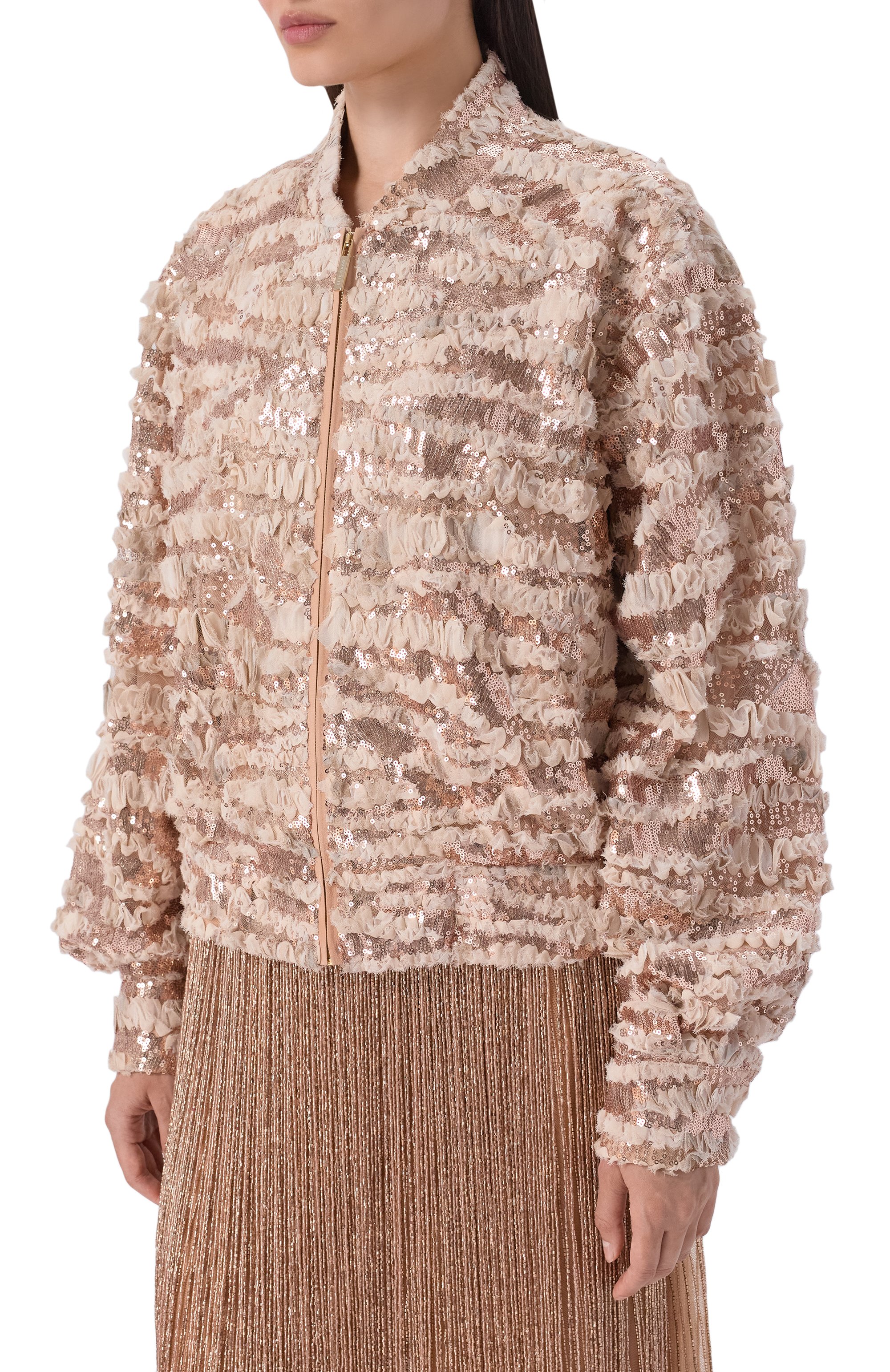Бомбер с отделкой пайетками ELIE SAAB, арт. J0239/PCH01, фото 3