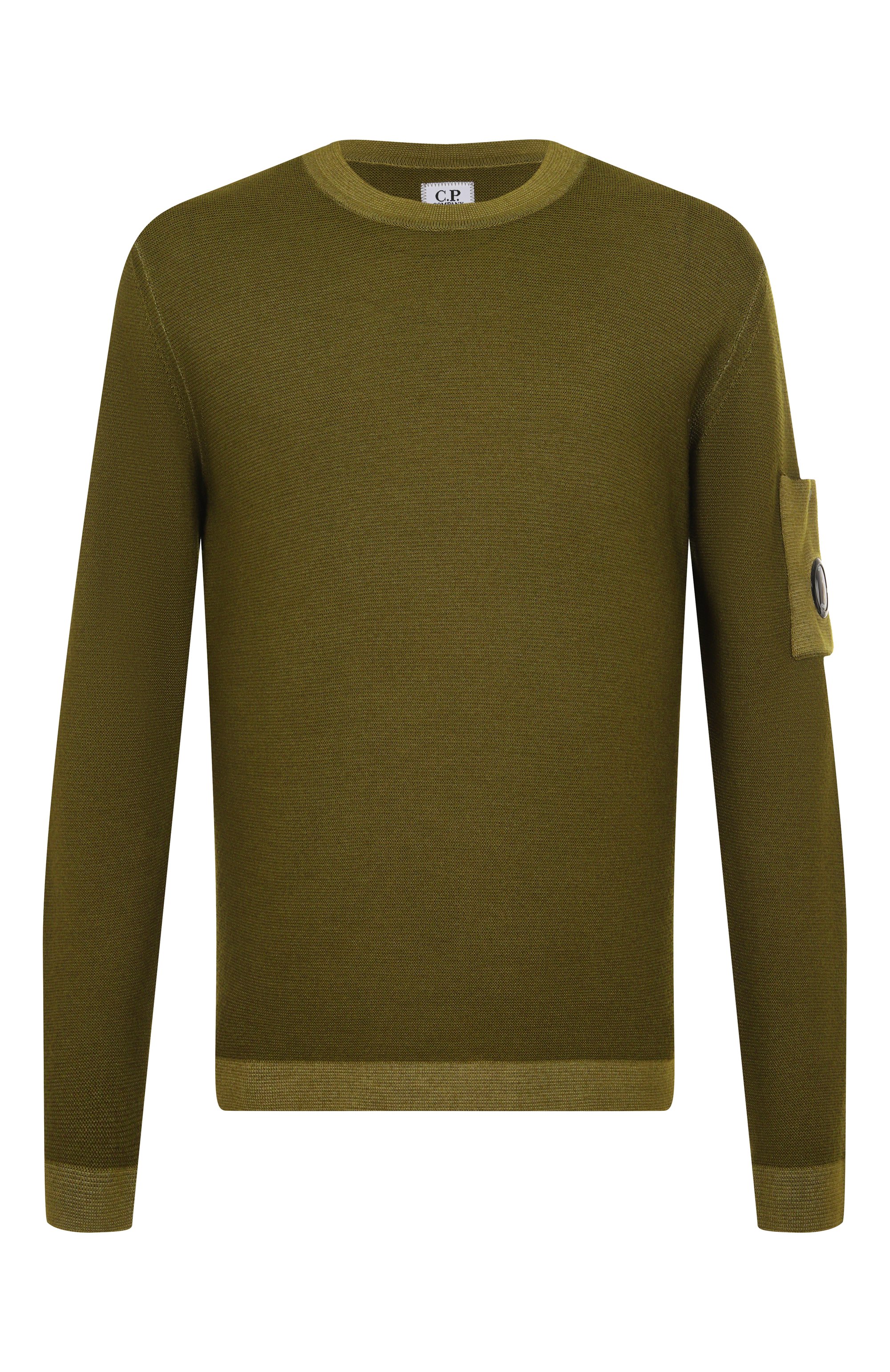 Шерстяной джемпер C.P. COMPANY хаки цвета по цене 39950 руб., арт. 19CMKN228A003247F, фото 1 Шерстяной джемпер C.P. COMPANY, арт. 19CMKN228A003247F, фото 1