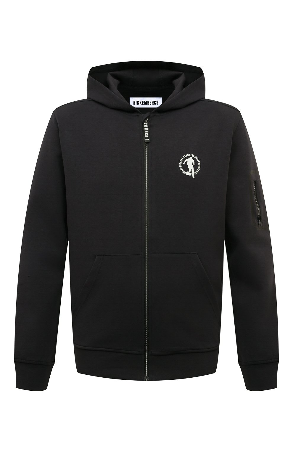 Хлопковая толстовка DIRK BIKKEMBERGS темно-синего цвета по цене 14050 руб., арт. PBMF0436, фото 1 Хлопковая толстовка DIRK BIKKEMBERGS, арт. PBMF0436, фото 1